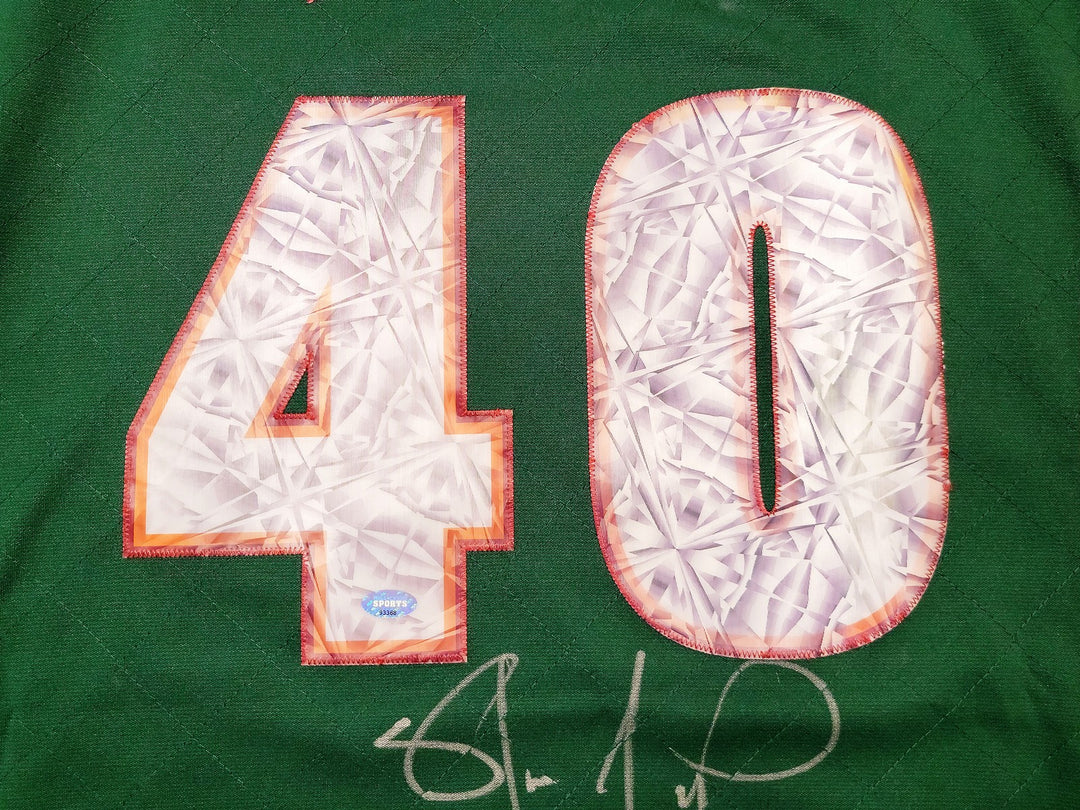 Sonics Shawn Kemp Auto Green Auth Mitchell Ness HWC Swingman Jersey NBA Top 75 M