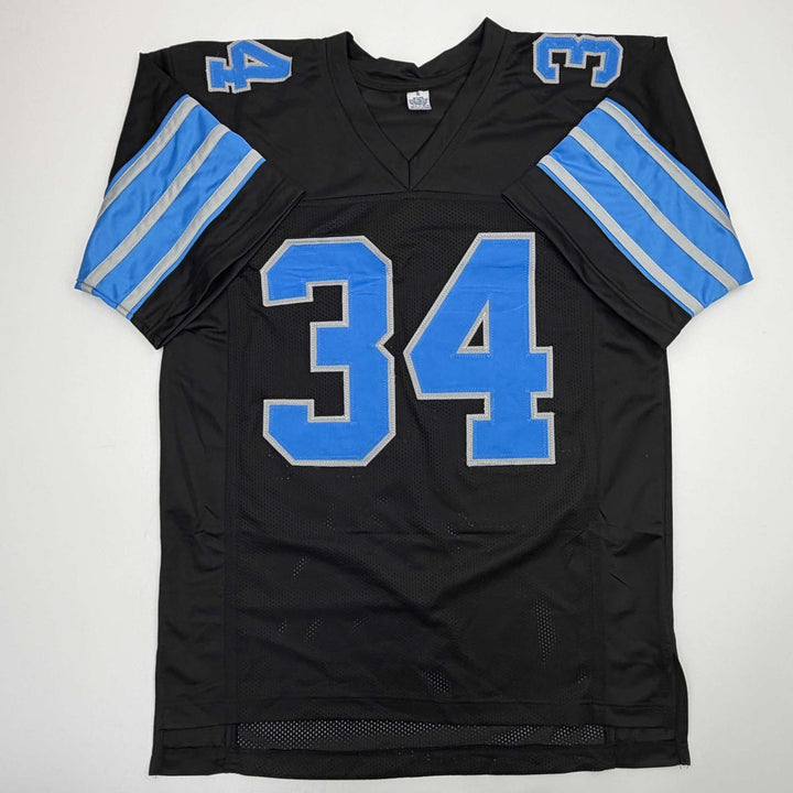 Autographed/Signed Alex Anzalone Detroit Black Jersey Beckett BAS COA