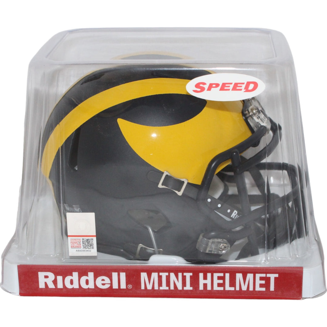 Michigan Wolverines Riddell Speed Mini Helmet New In Box 14740