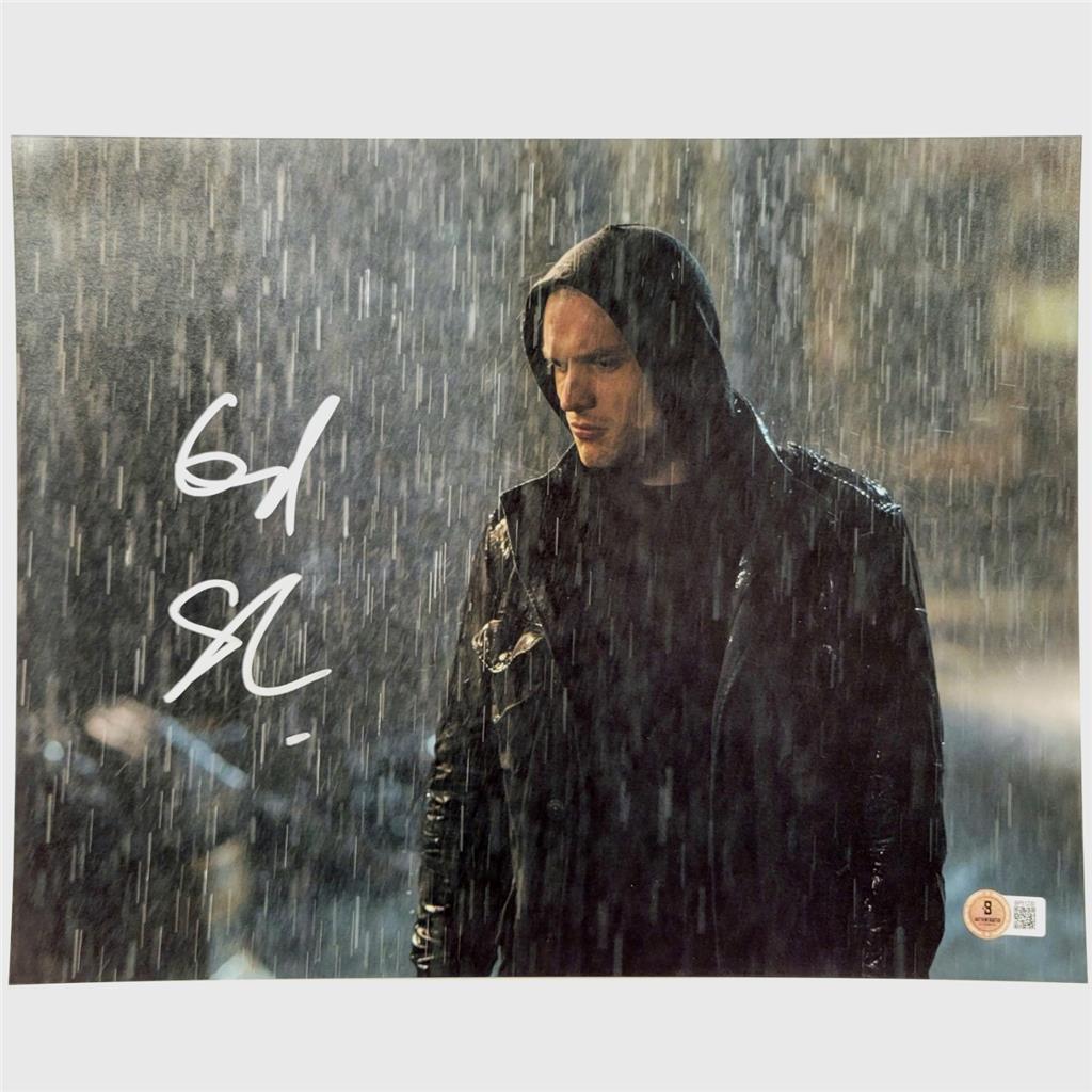Ed Skrein signed Marvel Deadpool 11x14 photo autograph auto ~ Beckett BAS