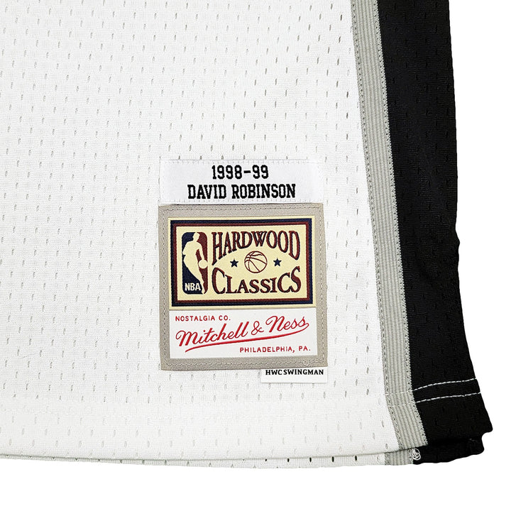 Spurs David Robinson Auto White Auth Mitchell Ness Swingman Jersey XL Beckett