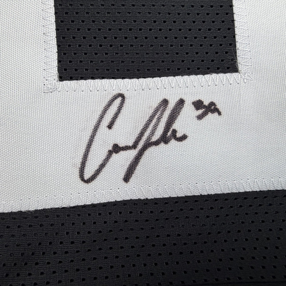 Autographed/Signed Cam Little Jacksonville Black Football Jersey JSA COA