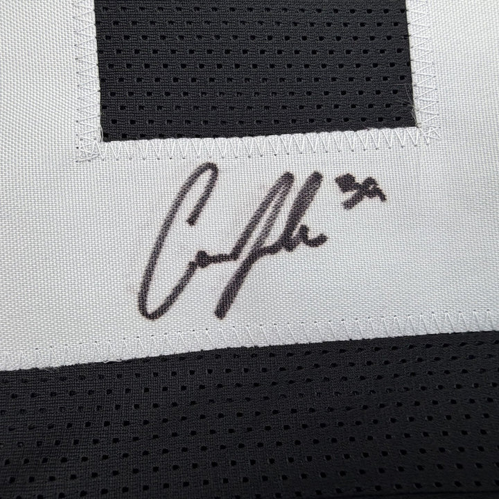 Autographed/Signed Cam Little Jacksonville Black Football Jersey JSA COA