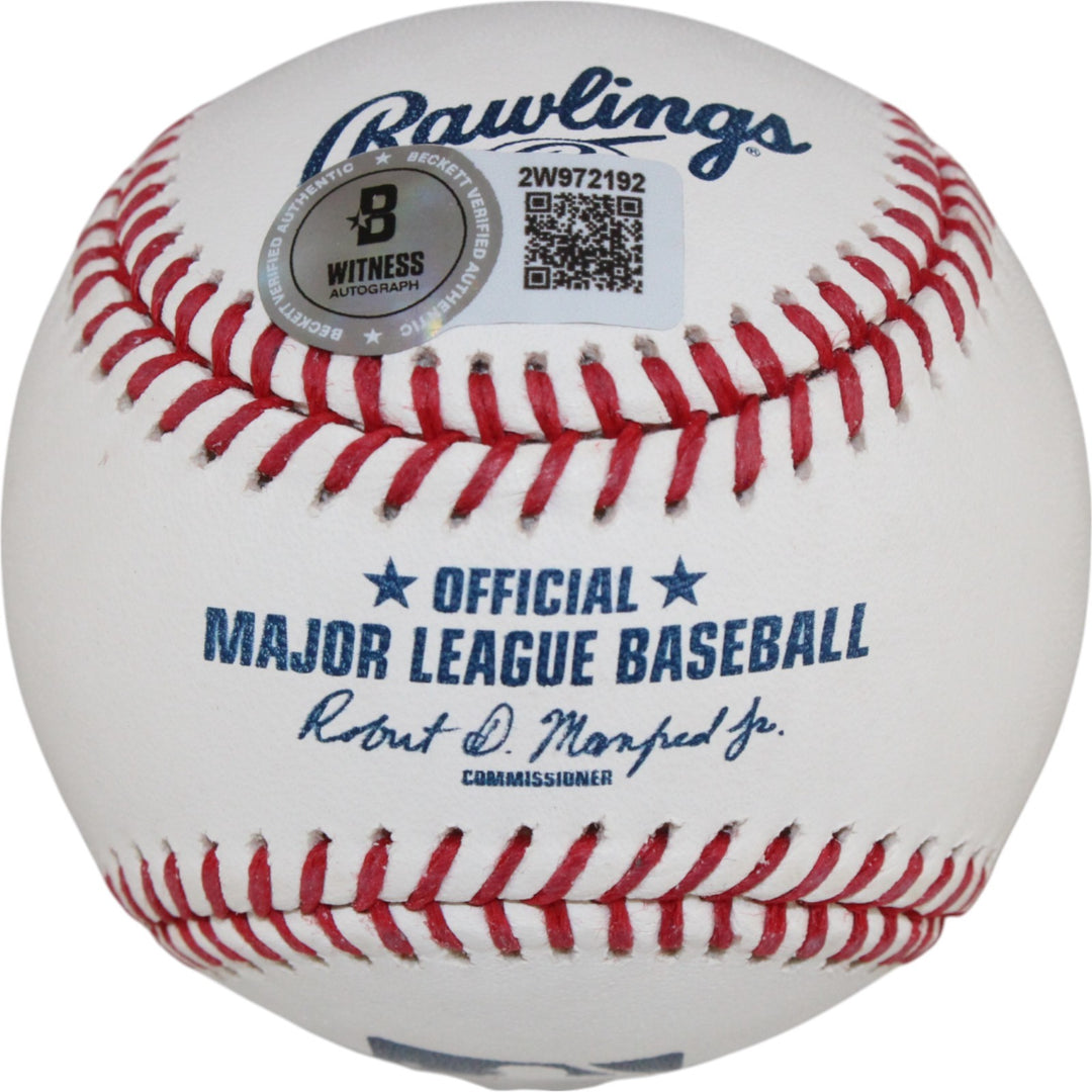 Jim Thome Autographed/Signed Cleveland Indians OML Baseball HOF 18 Beckett 50926
