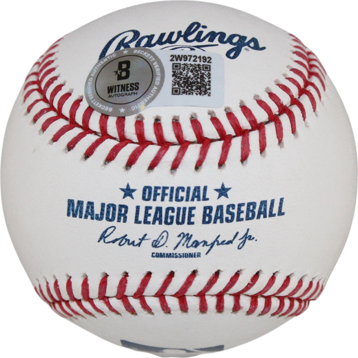 Jim Thome Autographed/Signed Cleveland Indians OML Baseball HOF 18 Beckett 50926