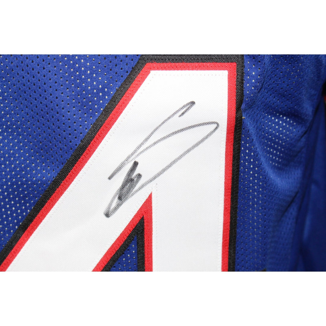 Stefon Diggs Autographed/Signed Pro Style Blue Jersey Beckett 43093