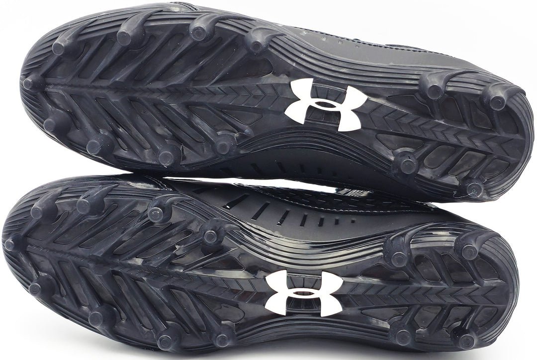 Tyler Lockett Auto Black Under Armour Team Fierce MC Cleats Seahawks Size 10
