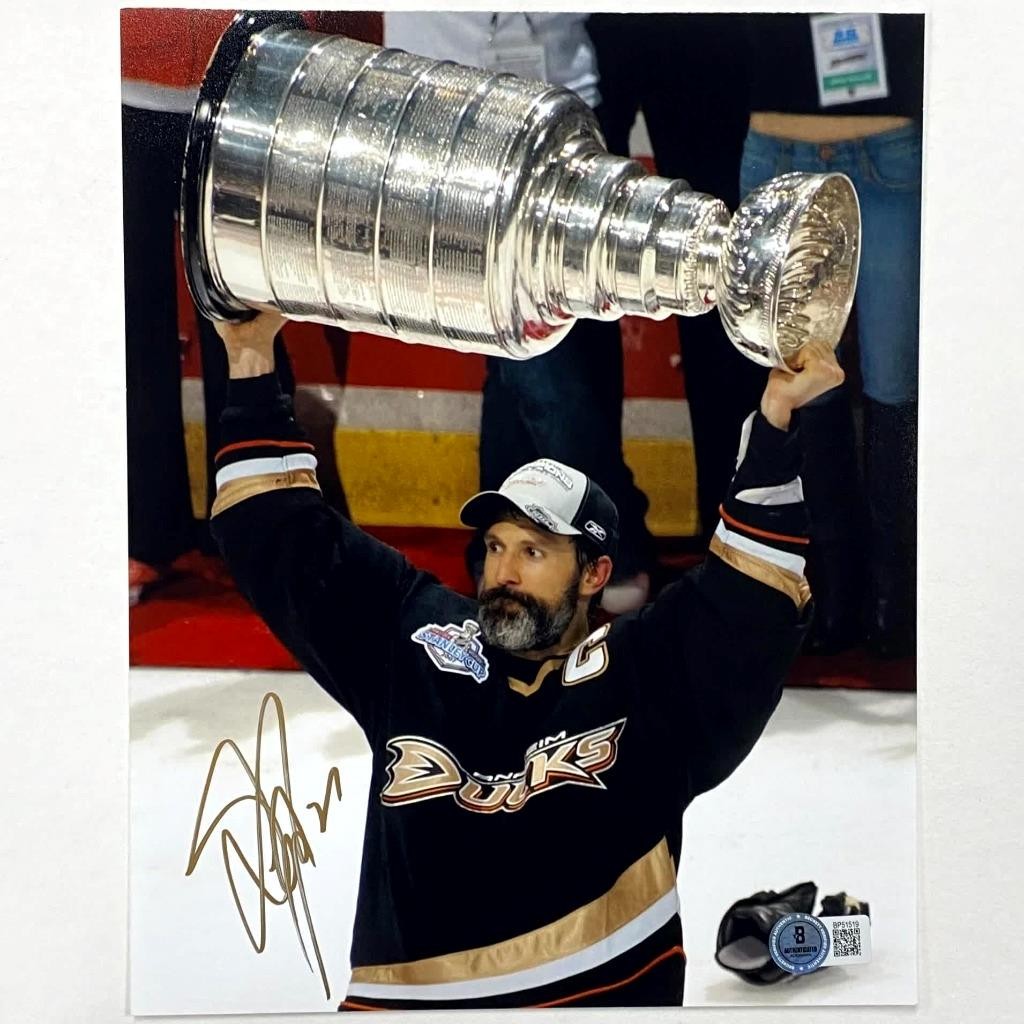 Scott Niedermayer signed Anaheim Ducks Stanley Cup 8x10 Photo autograph BAS Beck
