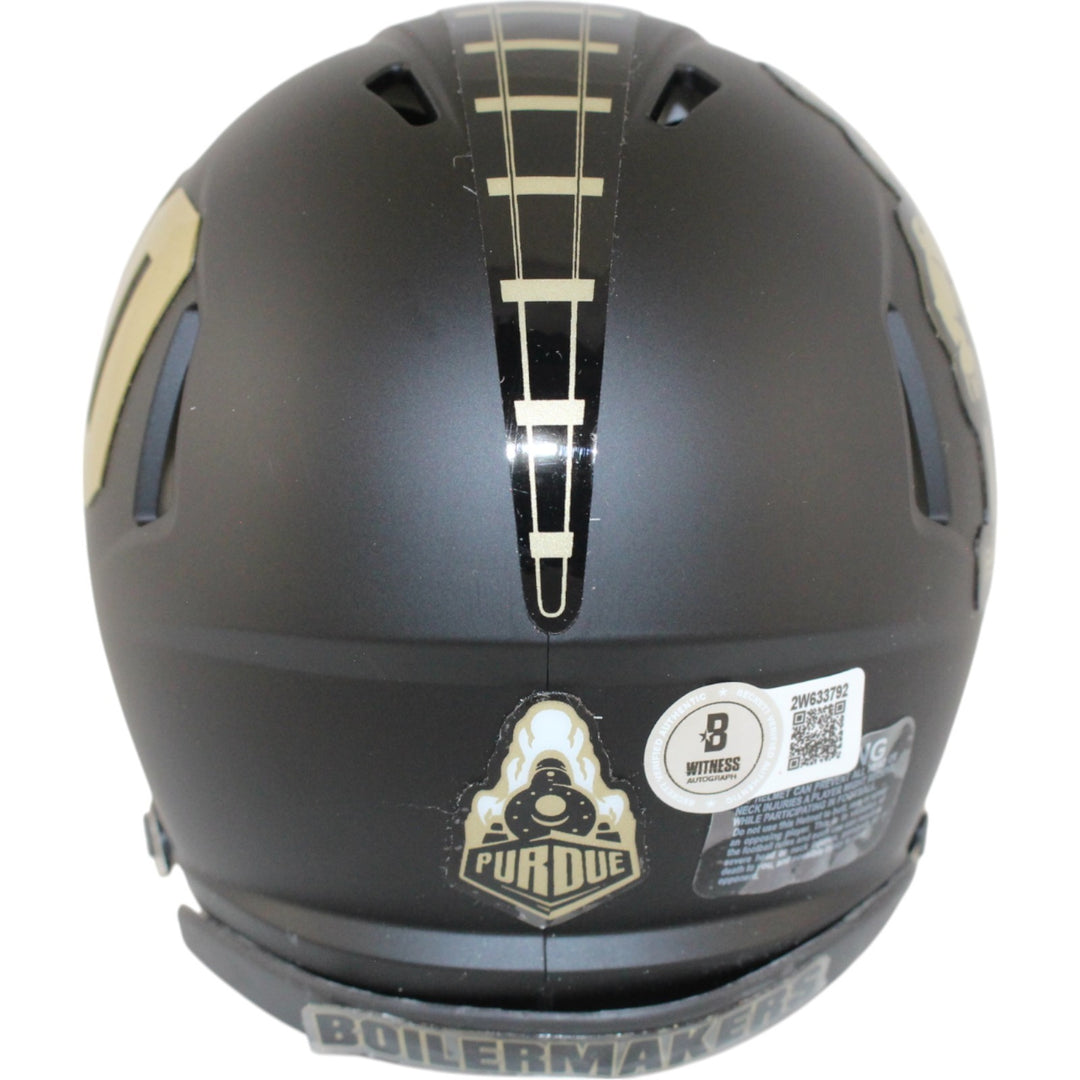 Mike Alstott Signed Purdue Boilermakers Vintage Pete Mini Helmet Beckett 50200