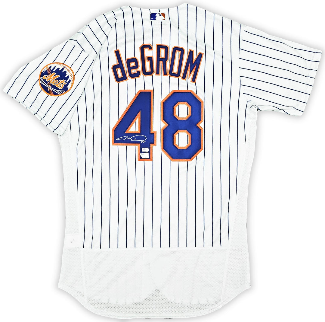 Mets Jacob deGrom Signed White Nike Authentic Jersey Size 44 Fanatics Holo