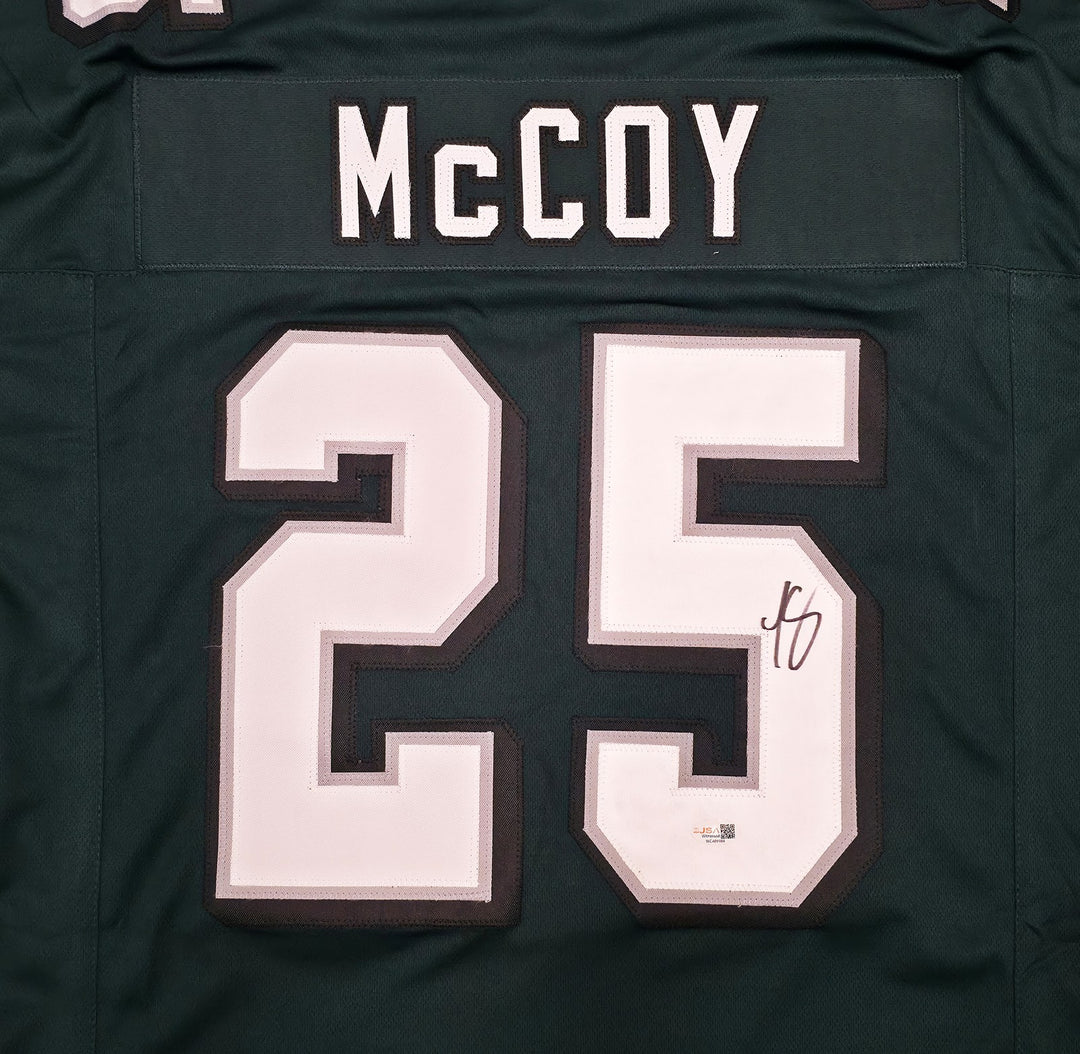 Philadelphia Eagles LeSean McCoy Signed Green Jersey JSA Witness