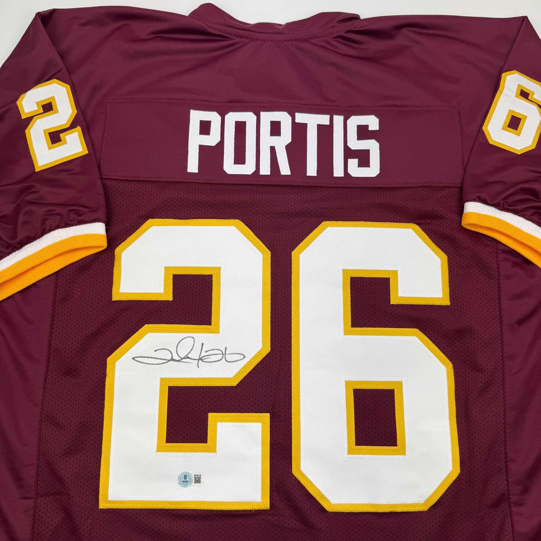 Autographed/Signed Clinton Portis Washington Burgundy Jersey BAS COA