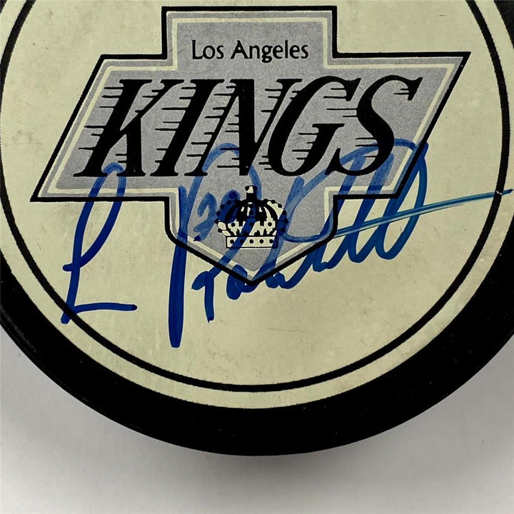 Luke Robitaille signed Vintage Los Angeles Kings Official Puck autograph JSA