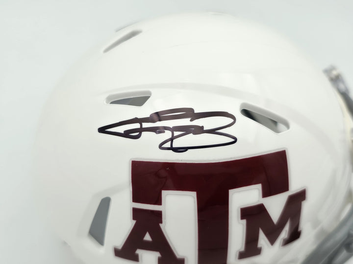 Johnny Manziel Signed Texas A&M Aggies White Speed Mini Helmet Beckett Witness