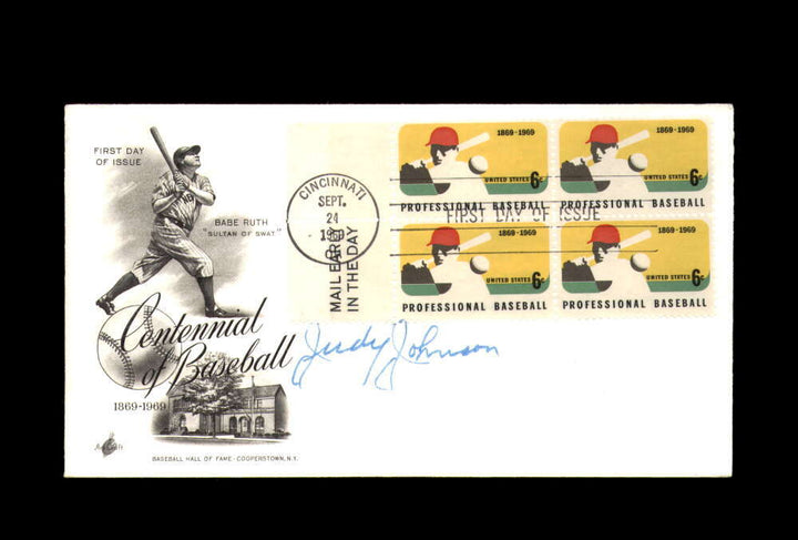 Judy Johnson PSA DNA Signed 1969 Centennial First Day Cover Cache FDC Autograph