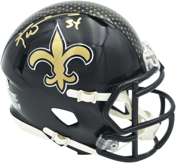 Ricky Williams Signed New Orleans Saints 2022 Alternate Speed Mini Helmet JSA