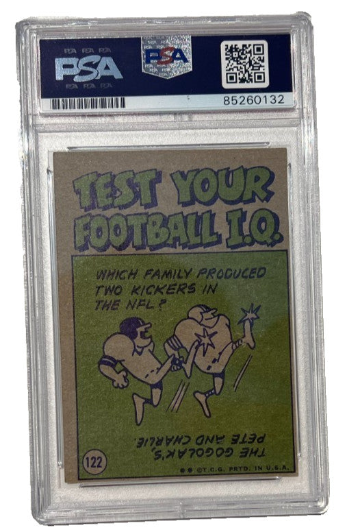 1972 TOPPS IN ACTION #122 ROGER STAUBACH SIGNED RC HOF ROOKIE PSA AUTO 10