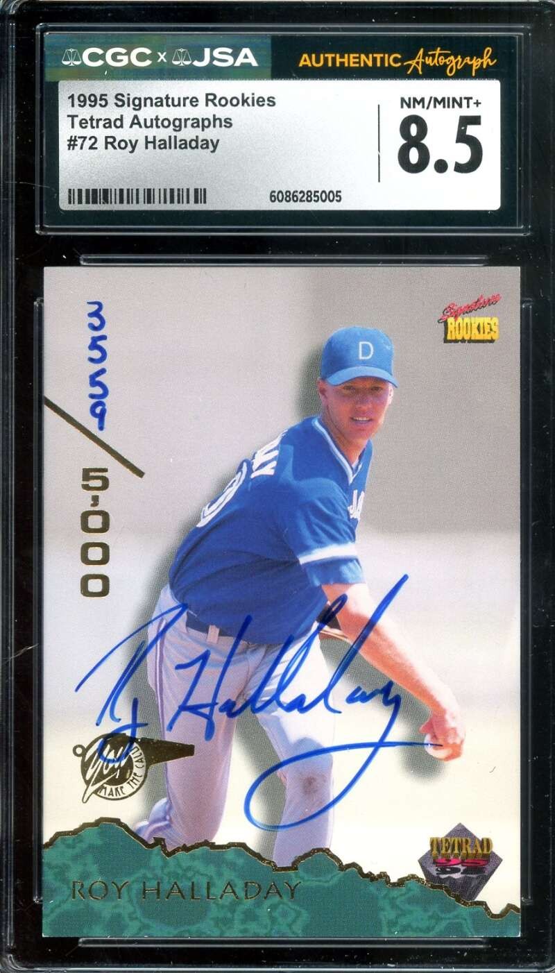 Roy Halladay CGC JSA Signed 1995 Signature Rookies Tetrad Autograph