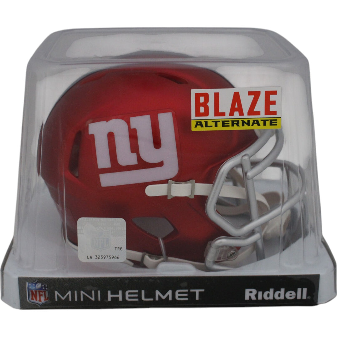 New York Giants Blaze NFL Riddell Mini Helmet 17854