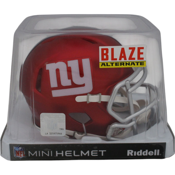 New York Giants Blaze NFL Riddell Mini Helmet 17854