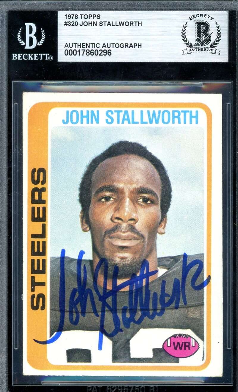 John Stallworth Beckett BAS Signed 1978 Topps Rookie Autograph Steelers