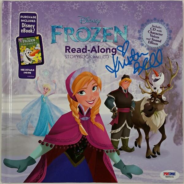 KRISTEN BELL signed DISNEY FROZEN Read-Along Book w/CD Voice of Anna PSA/DNA COA