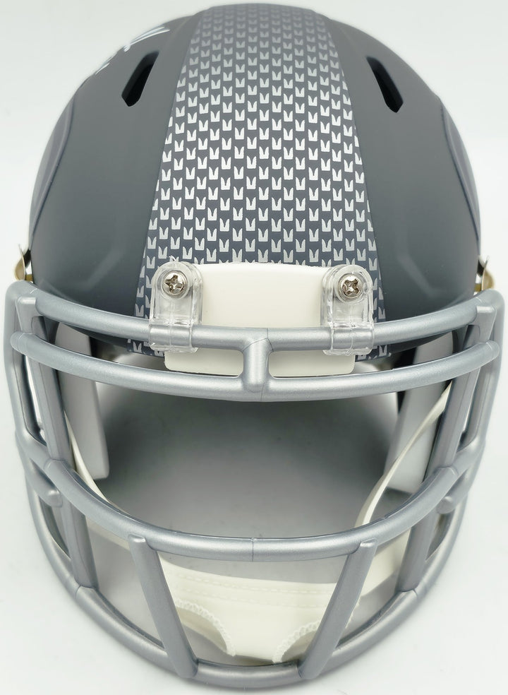 Kam Chancellor Signed Seahawks Slate Silver Speed Mini Helmet Beckett Witness