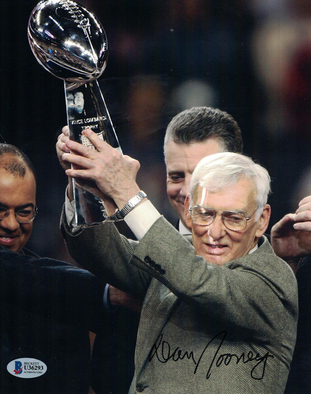 Dan Rooney Autographed/Signed Pittsburgh Steelers 8x10 Photo BAS 29694