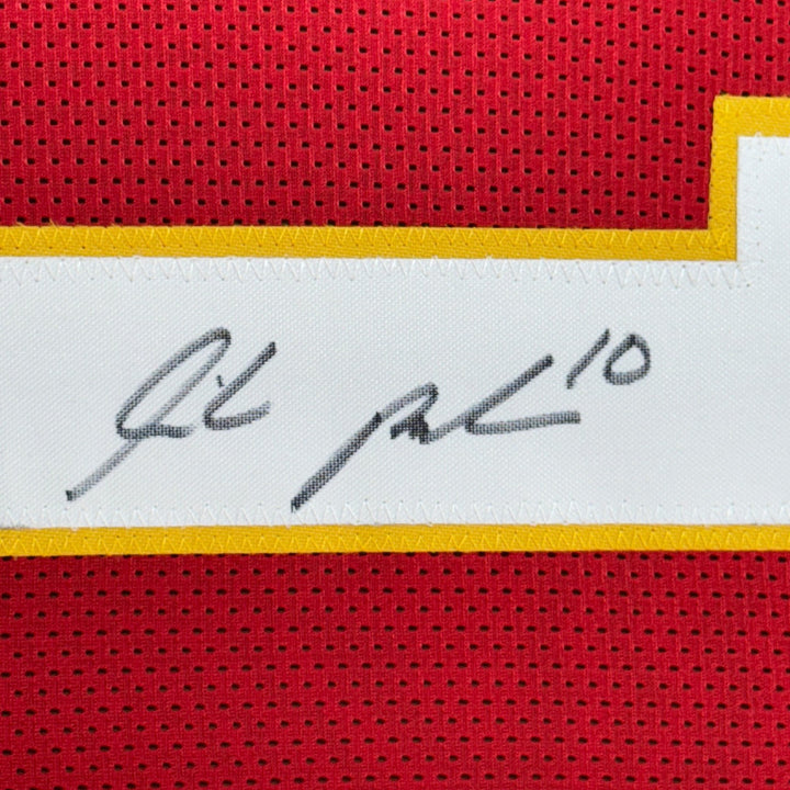 Framed Signed Isiah Pacheco 35x39 Kansas City Red Jersey JSA COA