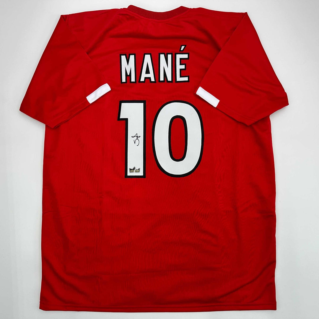 Facsimile Autographed Sadio Mane Liverpool FC Red Reprint Jersey Size Men's XL