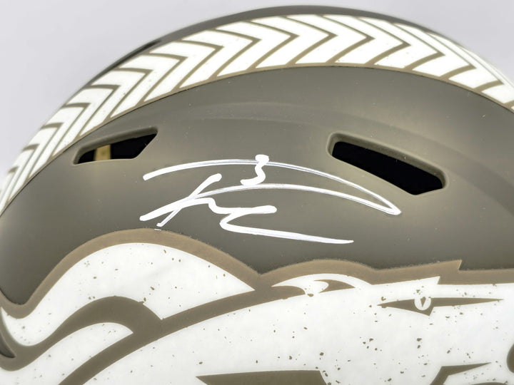 Russell Wilson Auto Broncos Camo Salute to Service Full Size Rep Helmet Fanatics