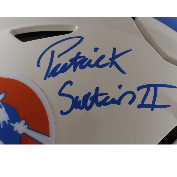 Patrick Surtain Autographed Denver Broncos SpeedFlex Retro Helmet Beckett 56435