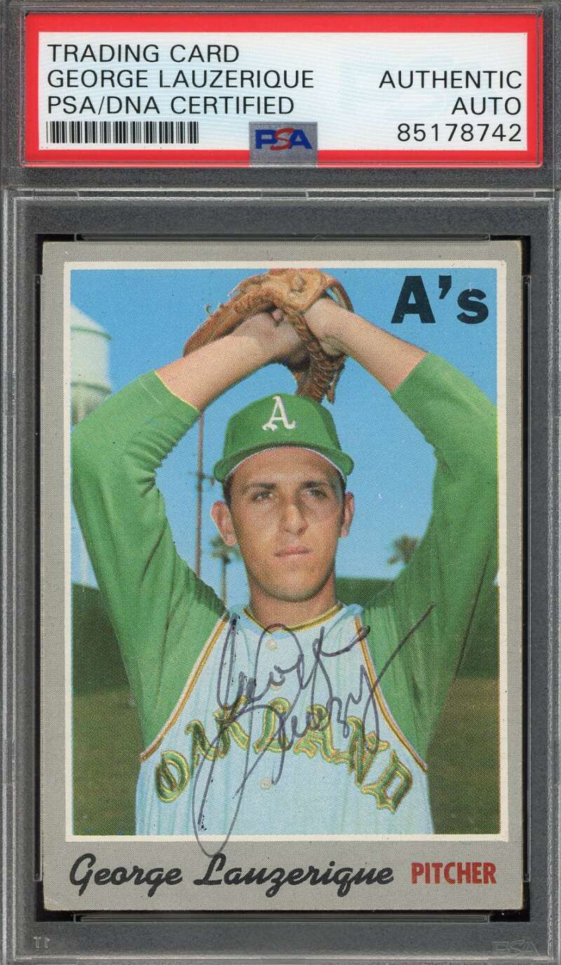 George Lauzerique PSA DNA Signed 1970 Topps Autograph