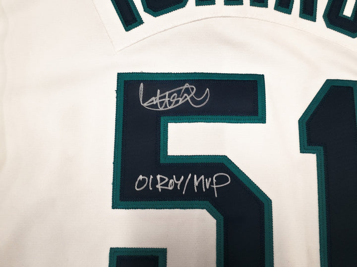 Mariners Ichiro Suzuki Auto White M&N Cooperstown 2001 ASG Jersey 52 01 ROY/MVP