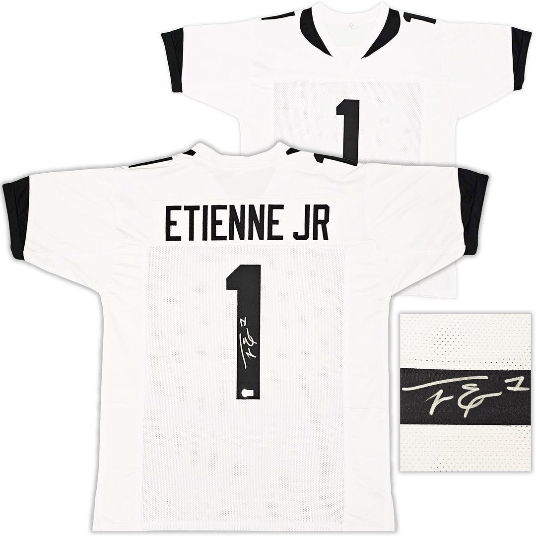 Jacksonville Jaguars Travis Etienne Autographed Signed White Jersey Beckett Wit