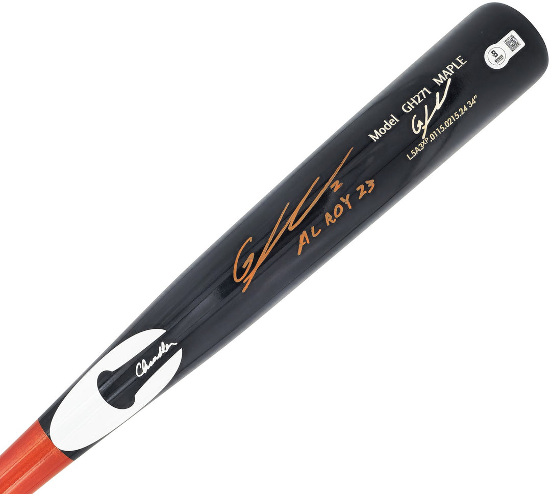 Gunnar Henderson Auto Black Chandler Player Model Bat Orioles AL ROY 23 BAS