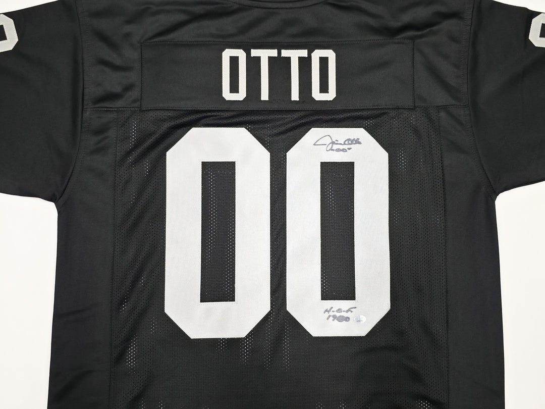 Oakland Raiders Jim Otto Autographed Black Jersey GTSM