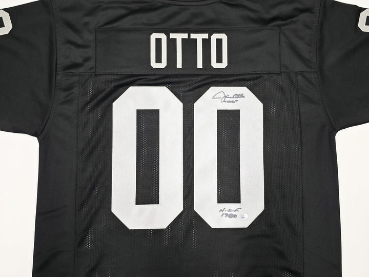 Oakland Raiders Jim Otto Autographed Black Jersey GTSM