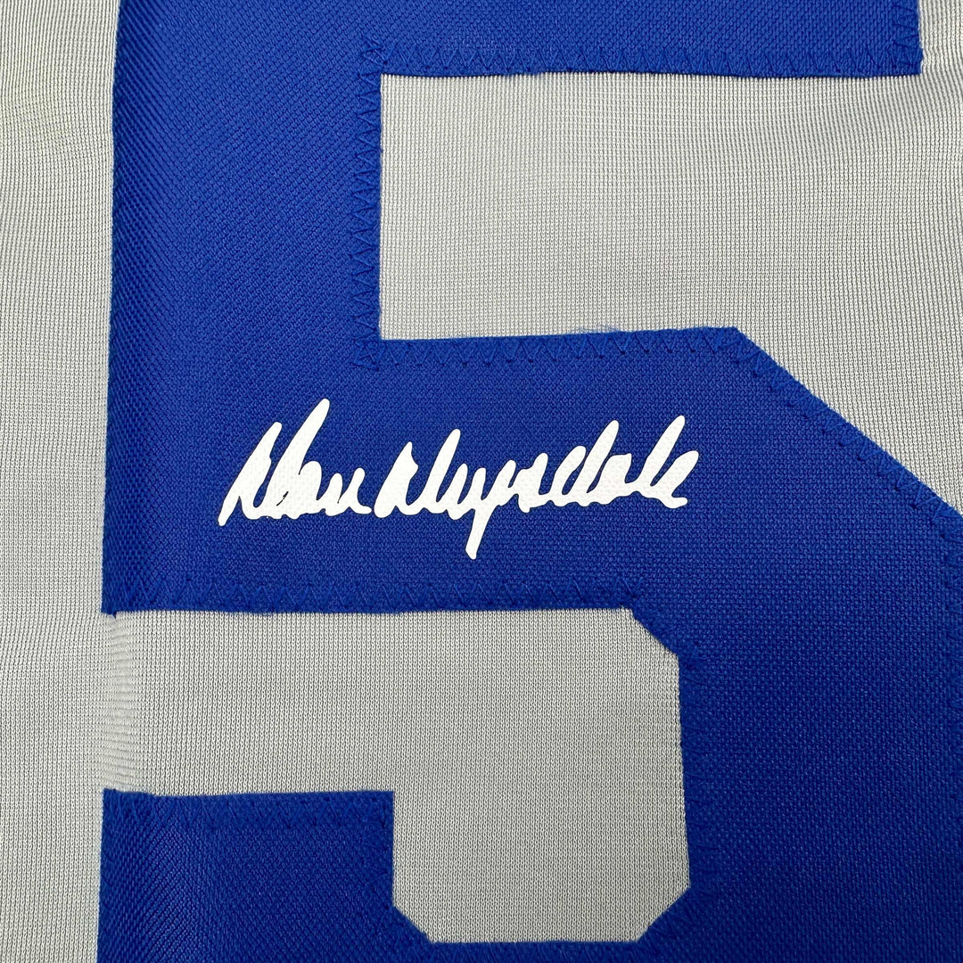 Facsimile Autographed Don Drysdale Los Angeles LA Grey Reprint Jersey Men's XL