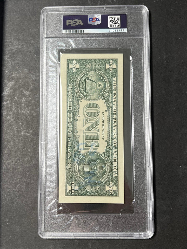 Jalen Milroe Signed $1 Dollar Bill PSA/DNA Slabbed Gem MT Auto Grade 10