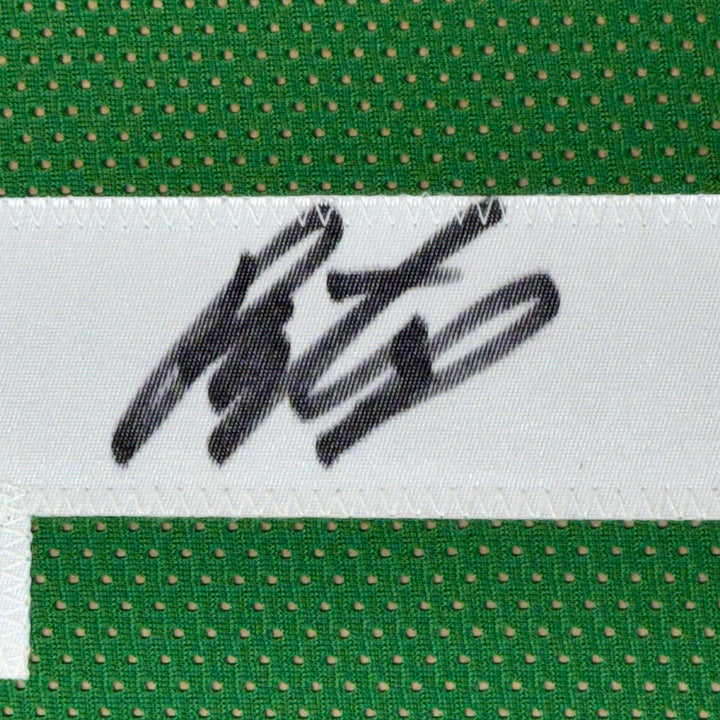 Framed Signed Payton Pritchard 35x39 Boston Green Jersey JSA COA