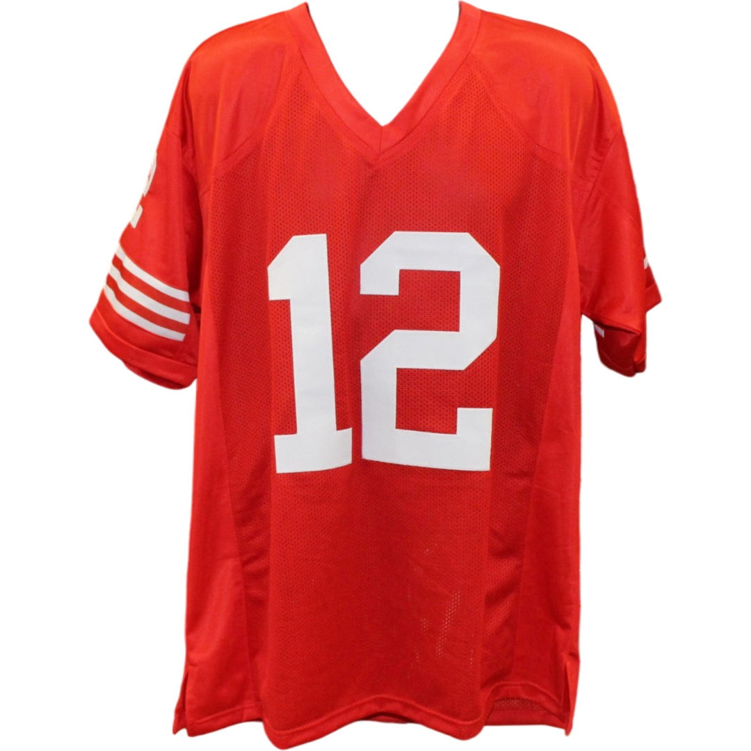 John Brodie Autographed/Signed Pro Style Size XL Red Jersey JSA 57028