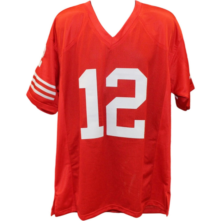 John Brodie Autographed/Signed Pro Style Size XL Red Jersey JSA 57028
