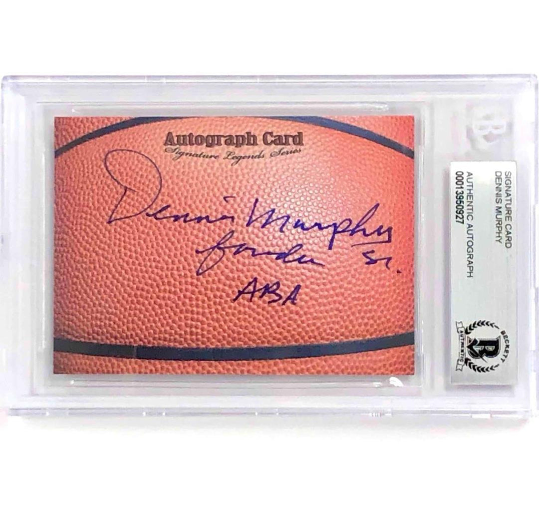 Dennis Murphy Sr. "Founder ABA" autograph signed Basketball Card BAS BGS Auto