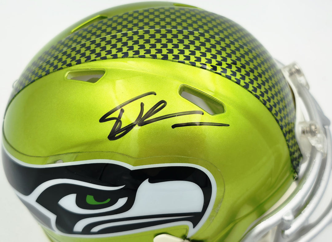 Tory Horton Signed Seattle Seahawks Flash Green Speed Mini Helmet MCS Holo