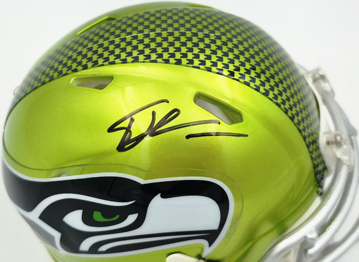 Tory Horton Signed Seattle Seahawks Flash Green Speed Mini Helmet MCS Holo