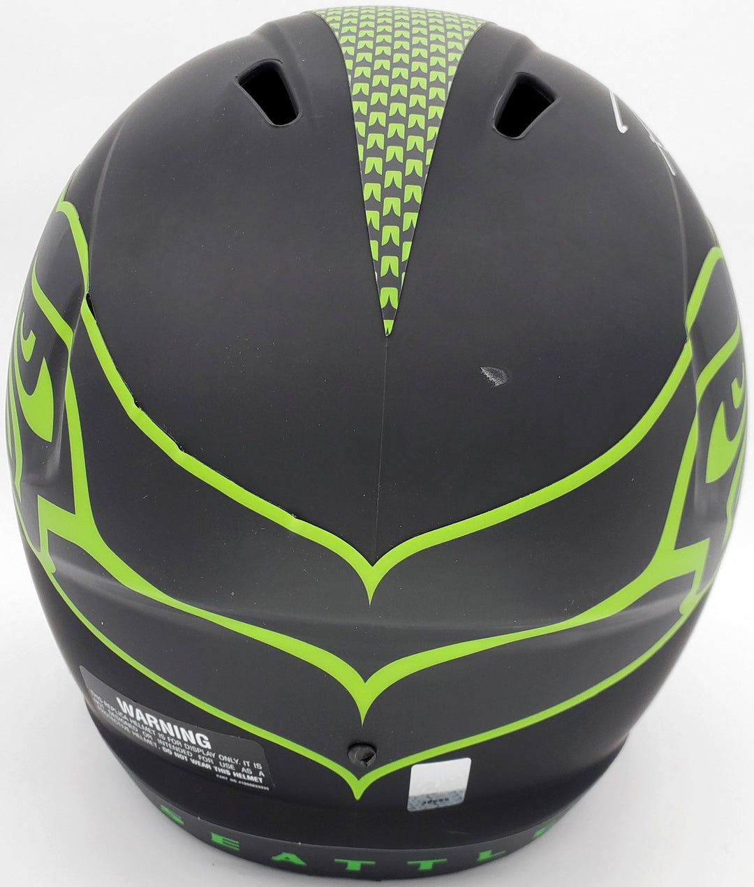 Russell Wilson Signed Seahawks Eclipse Black Full Size Speed Replica Helmet In
