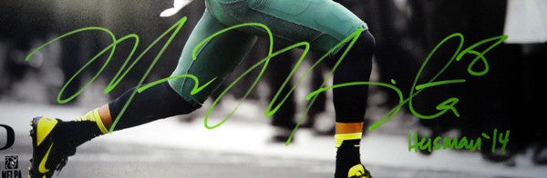 Marcus Mariota Signed 16x20 Photo Oregon Ducks "Heisman '14" MM Holo