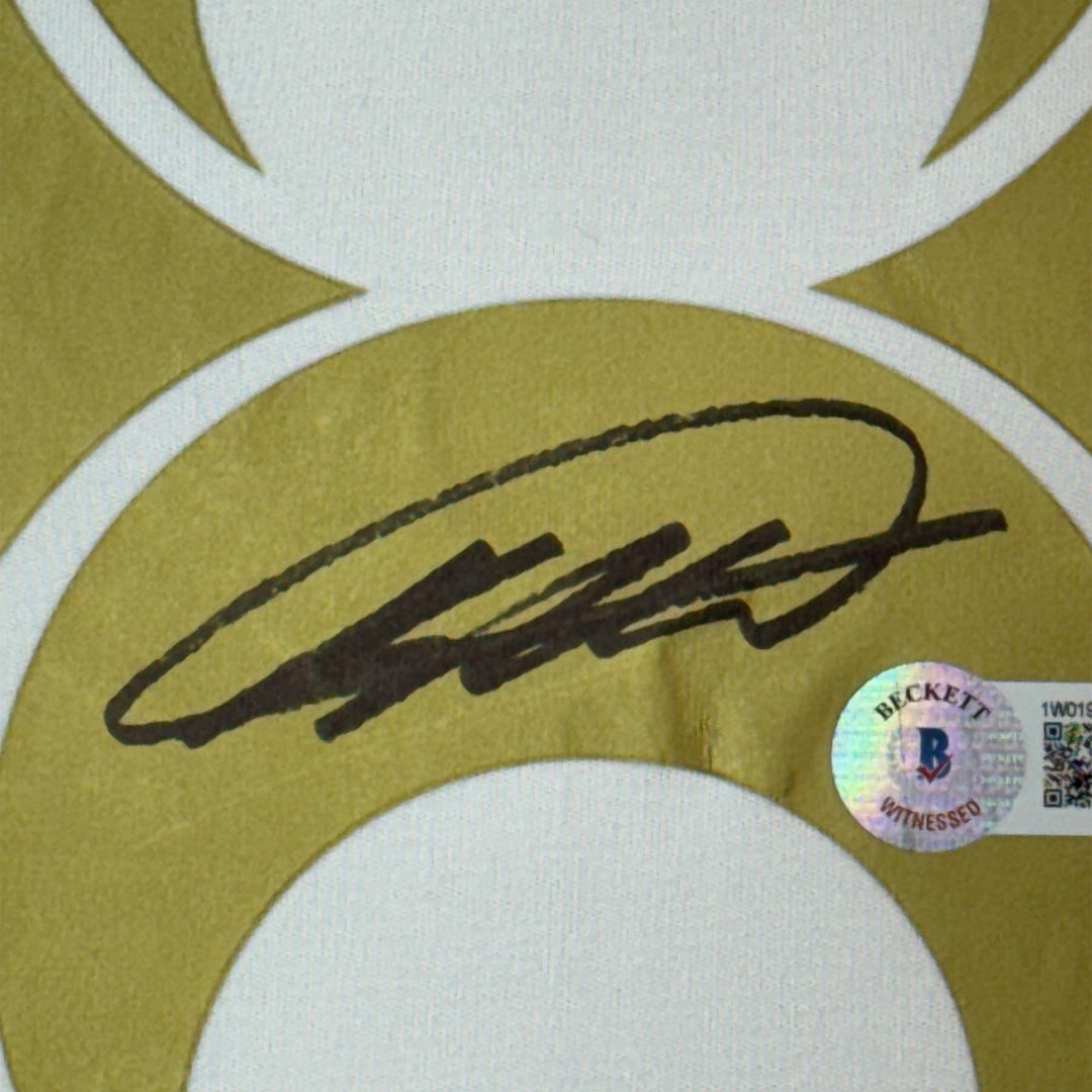 Framed Autographed/Signed Ricardo Kaka 35x39 Real Madrid White Jersey BAS COA