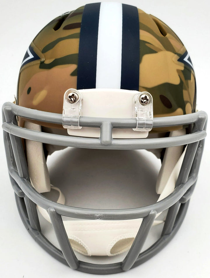 Herschel Walker Signed Dallas Cowboys Camo Speed Mini Helmet Beckett BAS